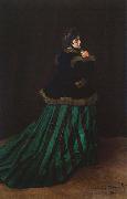 Claude Monet The Woman in the Green Dress, oil painting reproduction